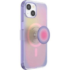 PopSockets iPhone 14 Pro Max Case with Phone Grip and Slide Compatible with MagSafe, Phone Case for iPhone 14 Pro Max, Wireless Charging Compatible – Translucent Black(Aura)