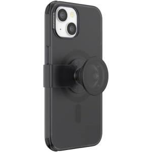 PopSockets iPhone 14 Pro Max Case with Phone Grip and Slide Compatible with MagSafe, Phone Case for iPhone 14 Pro Max, Wireless Charging Compatible – Translucent Black(Black)