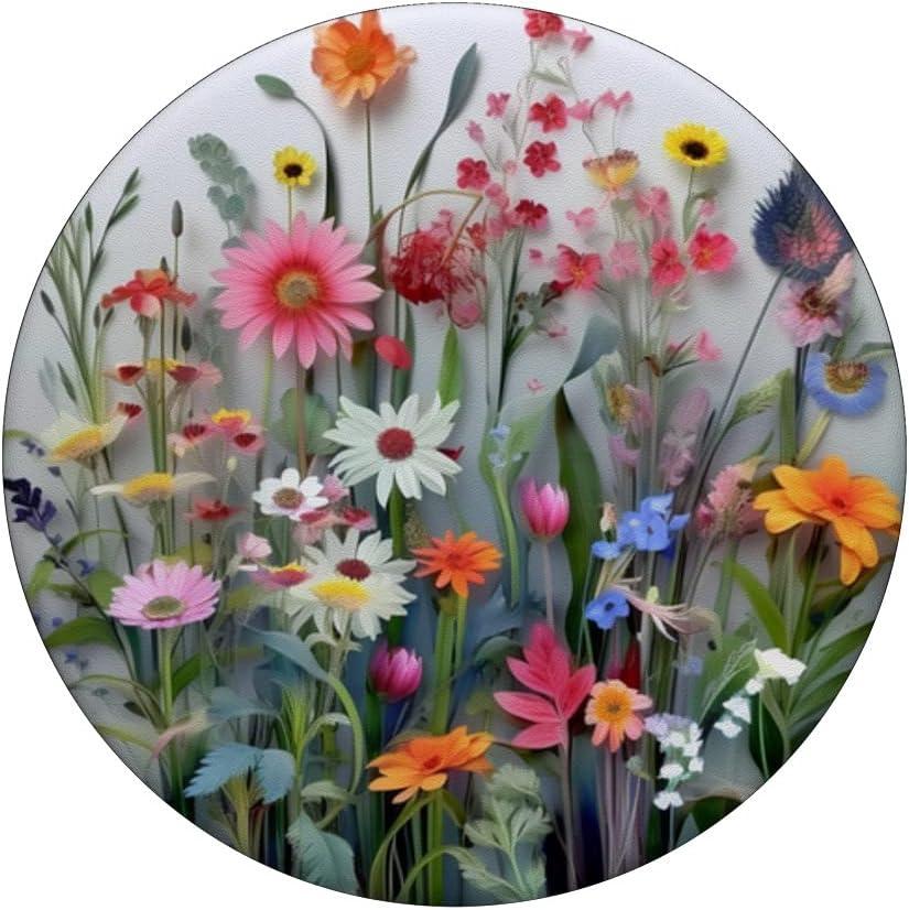 imageFlower Bouquet Floral Pattern PopSockets PopGrip for MagSafeAdhesive PopGrip