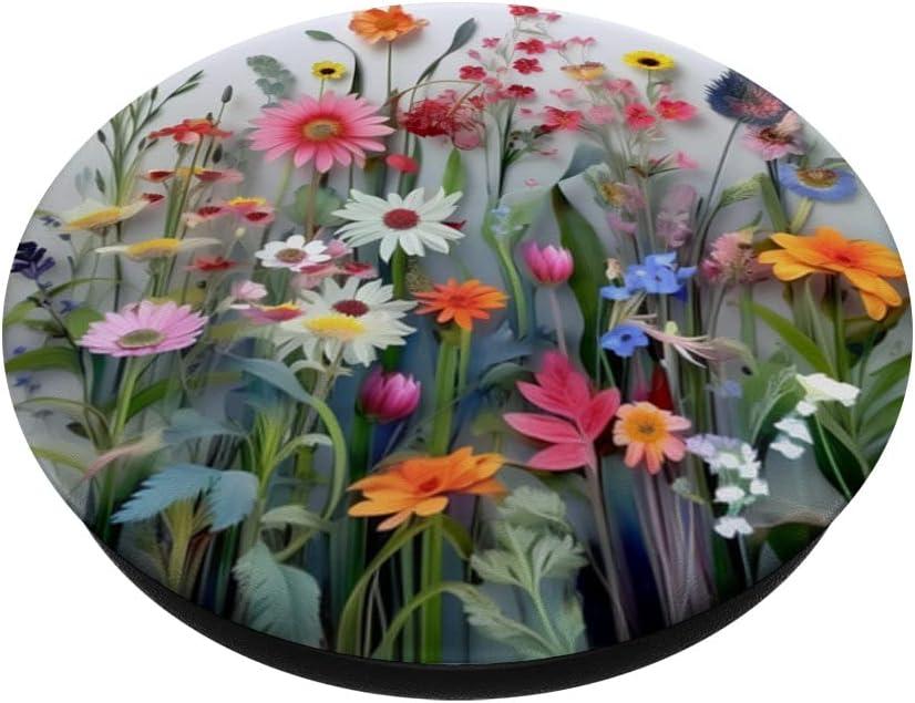 imageFlower Bouquet Floral Pattern PopSockets PopGrip for MagSafeAdhesive PopGrip