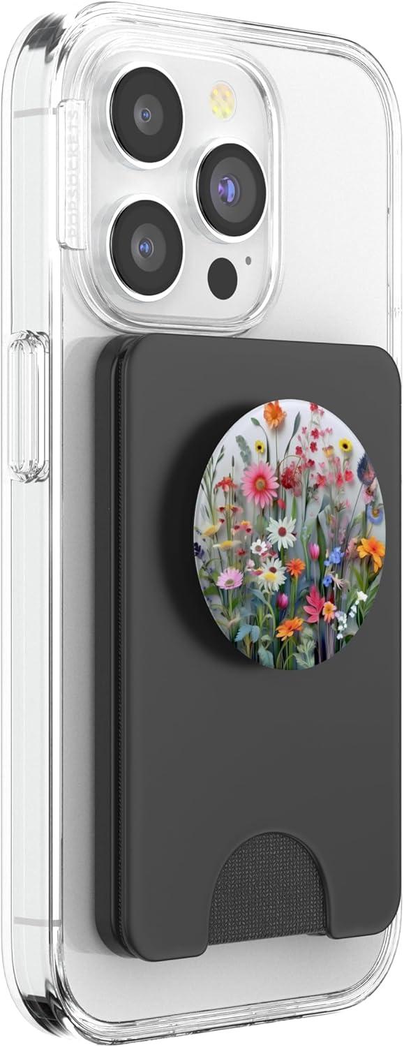 imageFlower Bouquet Floral Pattern PopSockets PopGrip for MagSafeMagnetic PopWallet