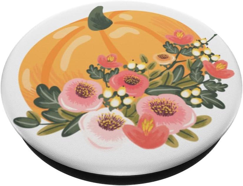 imagePopSockets Fall Phone Grip amp Stand Floral Pumpkin PopSockets Adhesive PopGripAdhesive PopGrip