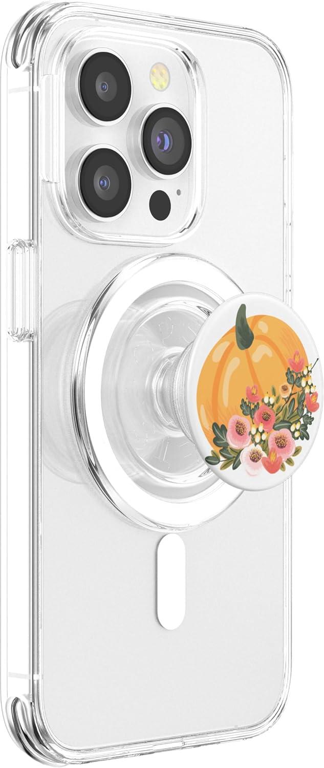 imagePopSockets Fall Phone Grip amp Stand Floral Pumpkin PopSockets Adhesive PopGripMagnetic PopGrip