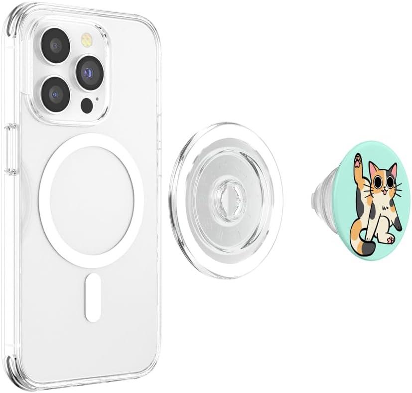 imagePopSockets Phone Grip Cat PopSocket Clean Cat PopSockets Adhesive PopGripMagnetic PopGrip