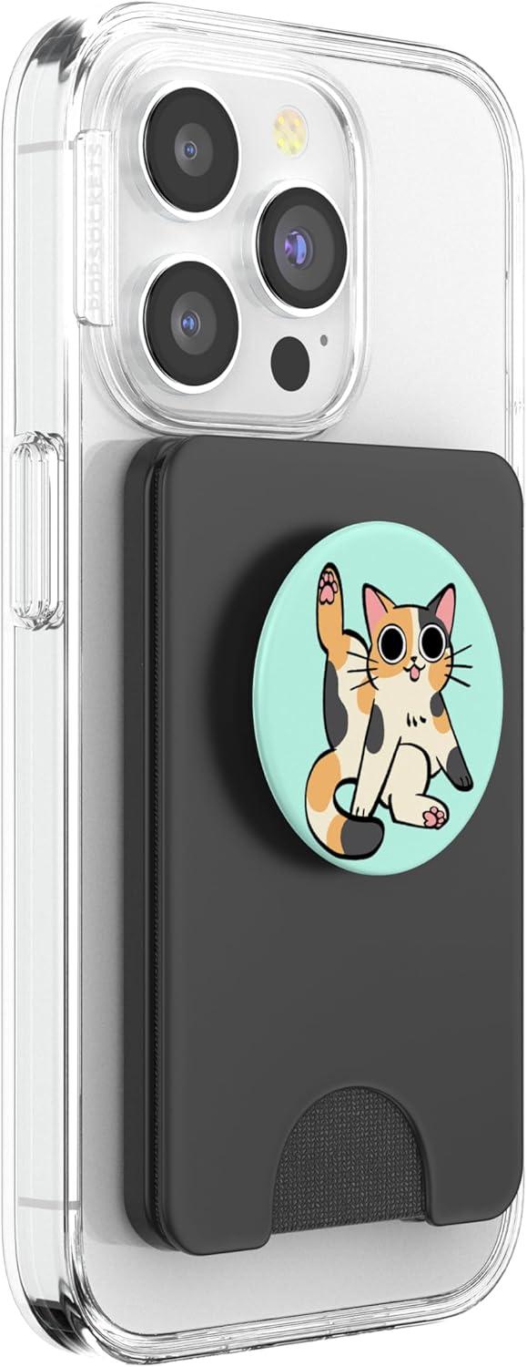 imagePopSockets Phone Grip Cat PopSocket Clean Cat PopSockets Adhesive PopGripMagnetic PopWallet