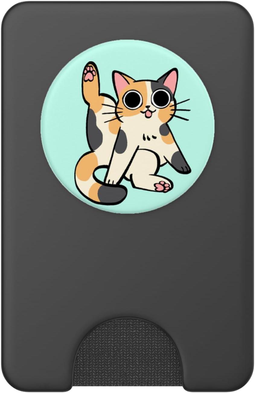 imagePopSockets Phone Grip Cat PopSocket Clean Cat PopSockets Adhesive PopGripMagnetic PopWallet