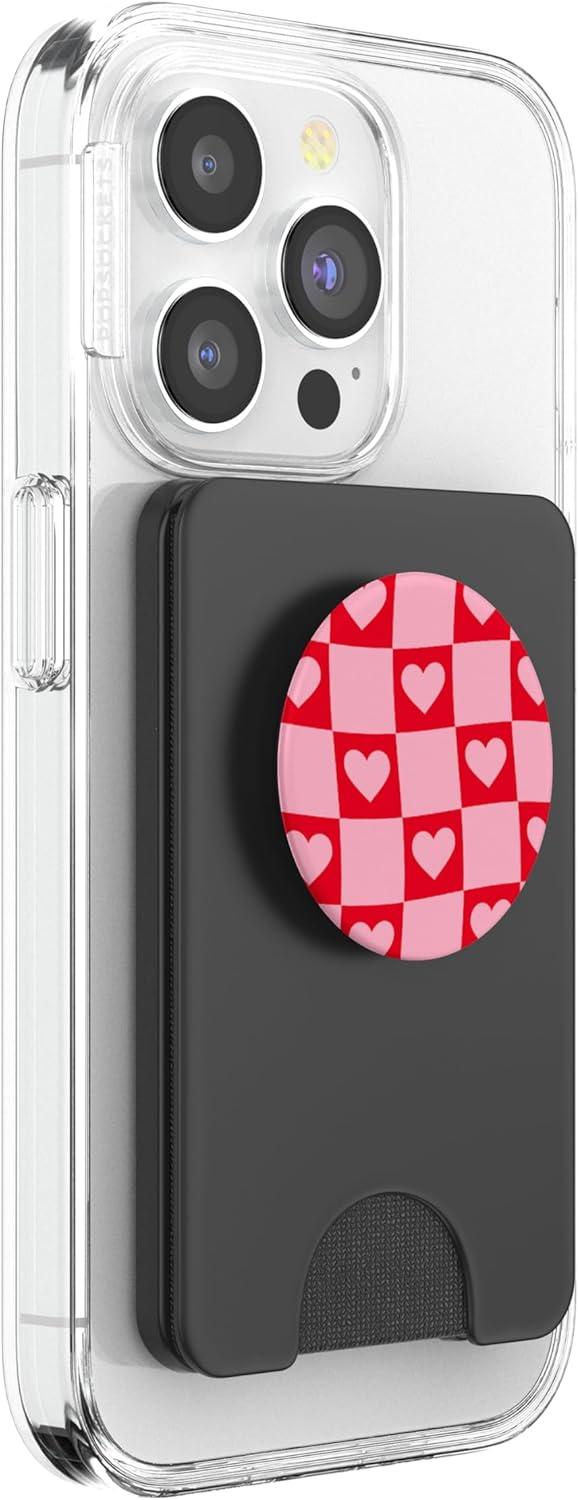 imagePopSockets Phone Grip Heart PopSocket Checkmate Heart PopSockets Adhesive PopGripMagnetic PopWallet