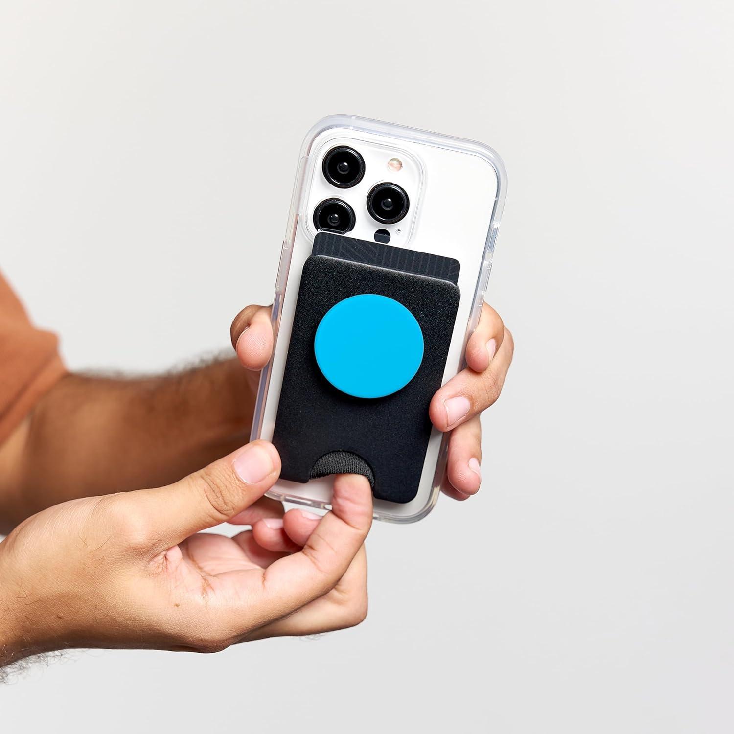 imagePopSockets Phone Grip with Expanding Kickstand Aqua PopSockets Adhesive PopGripMagnetic PopWallet