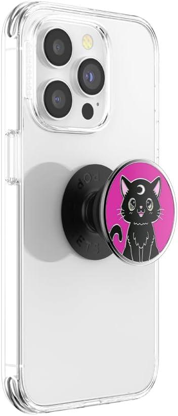 imagePopSockets Phone Grip with Expanding Kickstand Adhesive Grip Cute As HellBlack Cat Magic