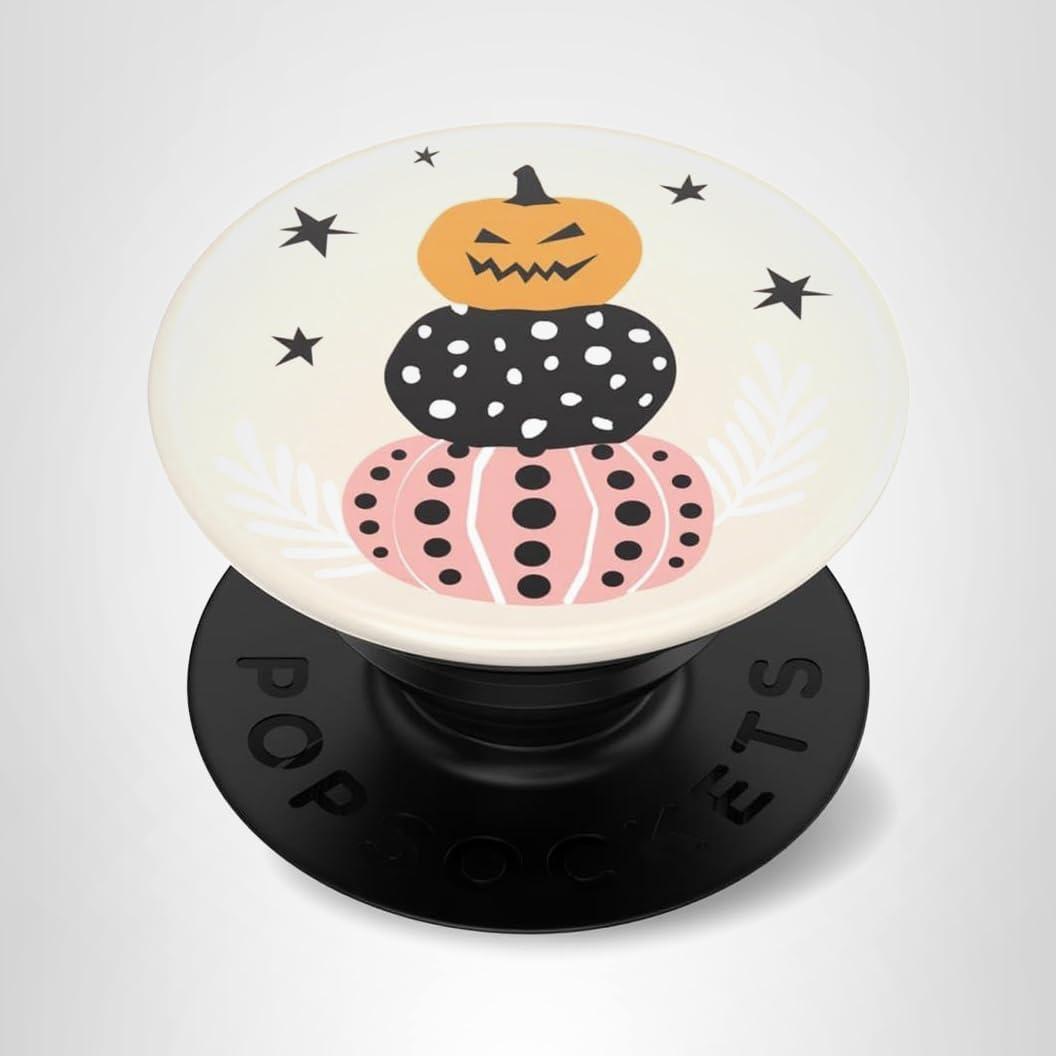 imagePopSockets Phone Grip with Expanding Kickstand Adhesive Grip Cute As HellPumpkin Stack