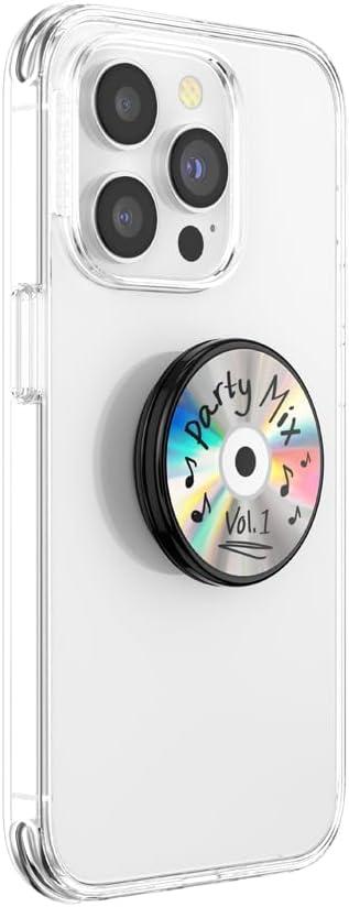 imagePopSockets Phone Grip with Expanding Kickstand Adhesive Grip SilverParty Mix
