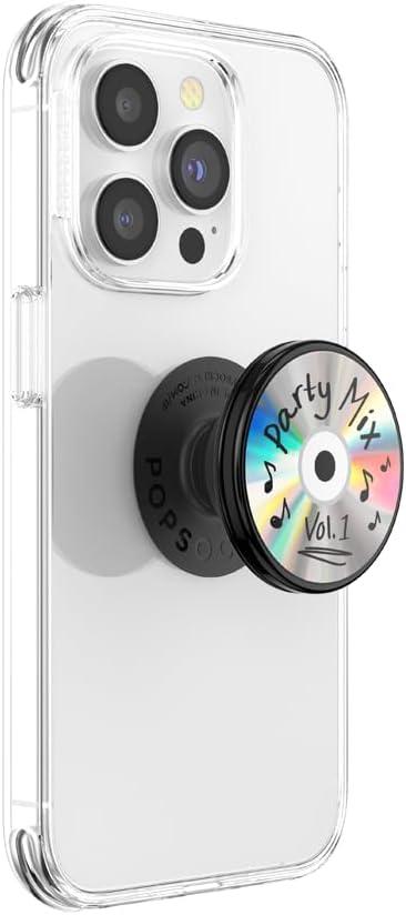 imagePopSockets Phone Grip with Expanding Kickstand Adhesive Grip SilverParty Mix