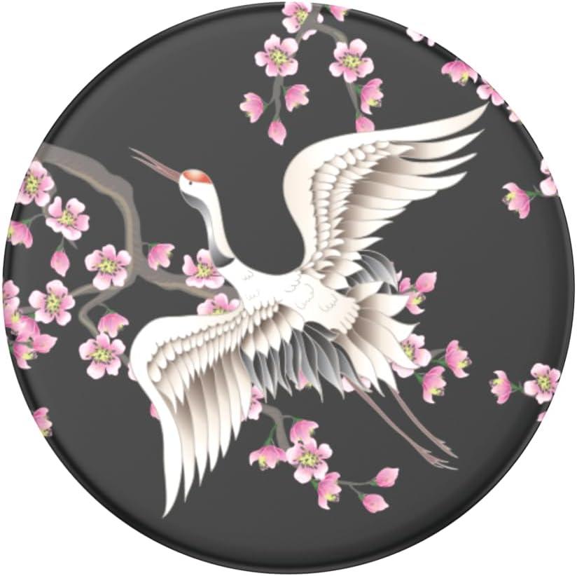 imagePopSockets Phone Grip with Expanding Kickstand Adhesive Grip Translucent Dark OrchidCrane in Flight