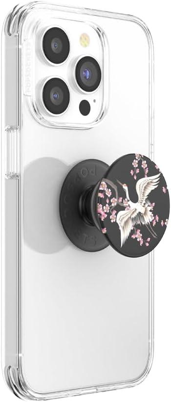 imagePopSockets Phone Grip with Expanding Kickstand Adhesive Grip Translucent Dark OrchidCrane in Flight