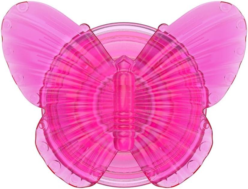 imagePopSockets Phone Grip with Expanding Kickstand Adhesive Grip Enamel  Molded Butterfly Magenta