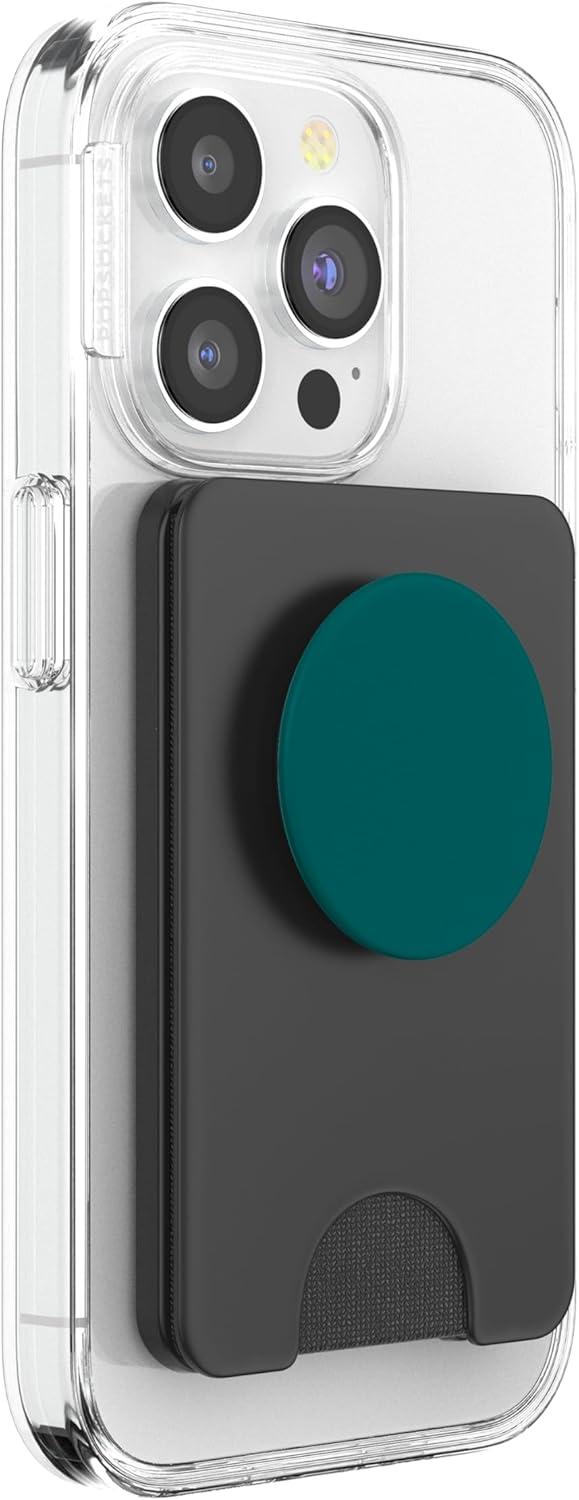 imagePopSockets Phone Grip with Expanding Kickstand Dark Teal PopSockets Adhesive PopGripMagnetic PopWallet