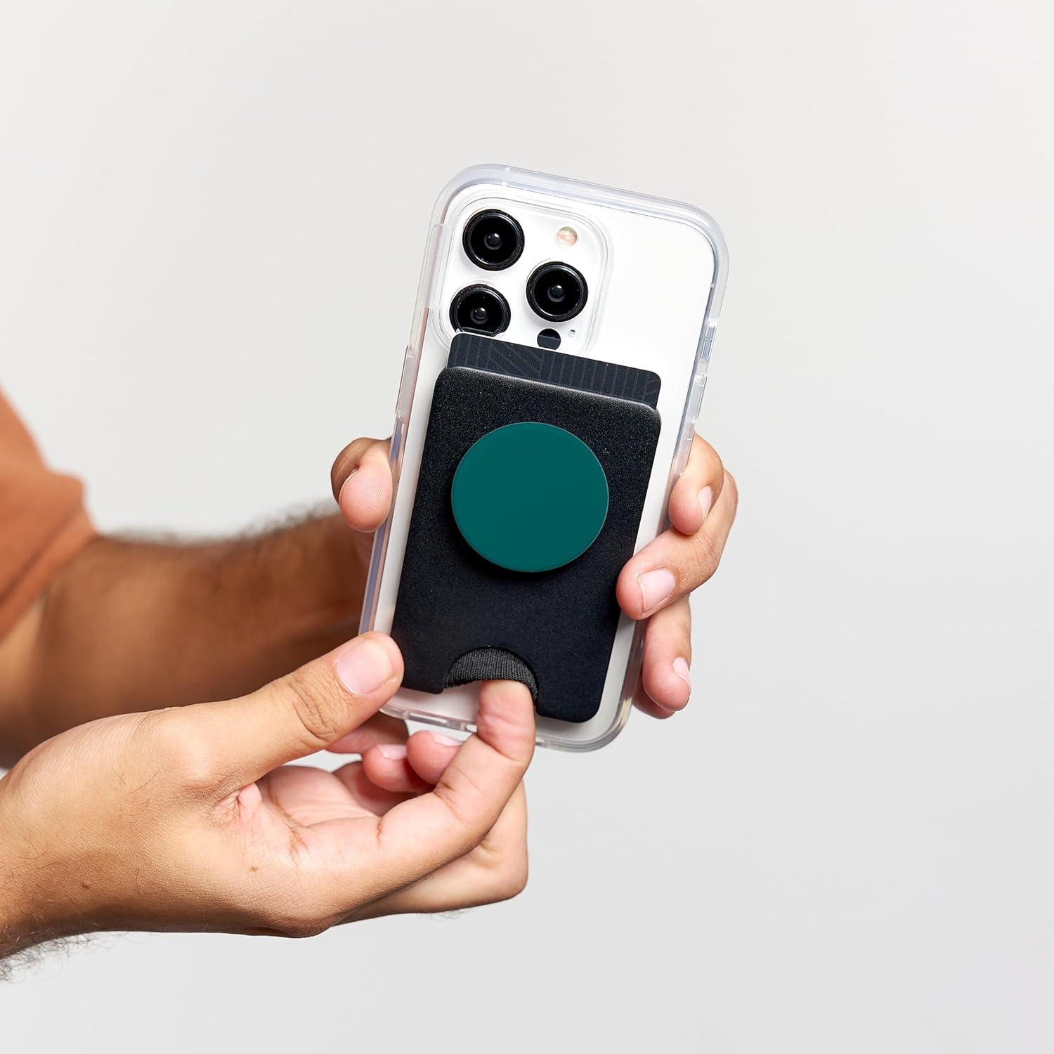 imagePopSockets Phone Grip with Expanding Kickstand Dark Teal PopSockets Adhesive PopGripMagnetic PopWallet