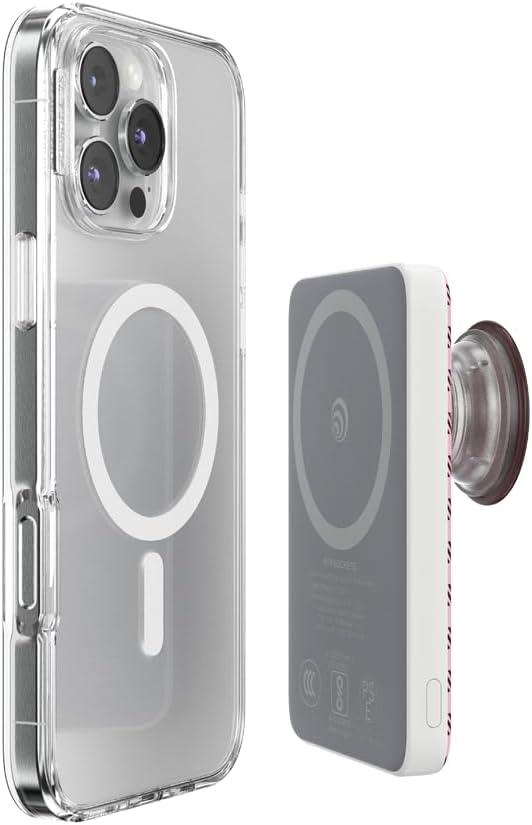 imagePopSockets PowerPack for MagSafe Portable Phone Charger Magnetic Wireless Portable Charger 5000mAh  Black Cherry Gingham