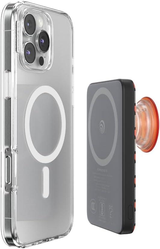 imagePopSockets PowerPack for MagSafe Portable Phone Charger Magnetic Wireless Portable Charger 5000mAh Heart Breaker Gingham