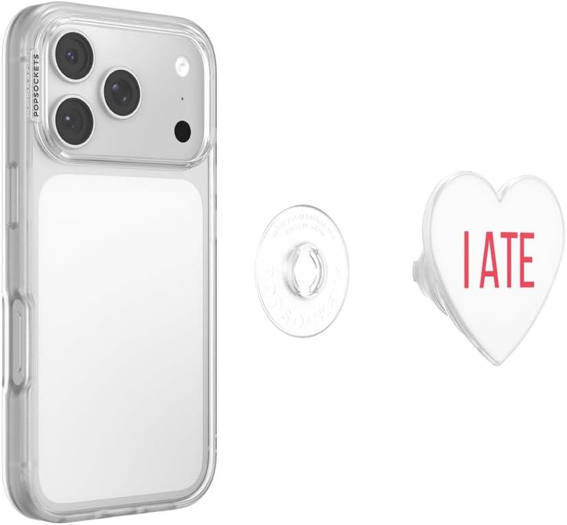 imagePopSockets Swappable PopTop for Phone Grips Compatible with Adhesive or MagSafe Bases Heart I Ate