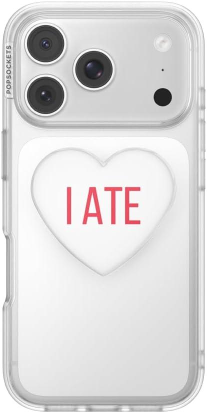 imagePopSockets Swappable PopTop for Phone Grips Compatible with Adhesive or MagSafe Bases Heart I Ate