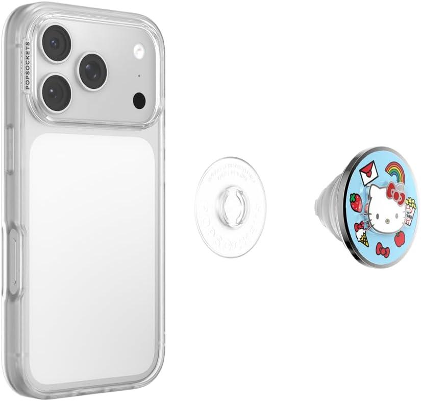 imagePopSockets Swappable PopTop for Phone Grips Compatible with Adhesive or MagSafe Bases Sanrio  Spinner Hello Kittys Goodies
