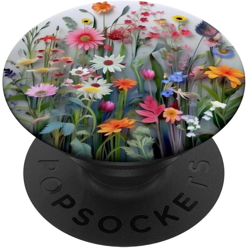 imageFlower Bouquet Floral Pattern PopSockets PopGrip for MagSafeAdhesive PopGrip
