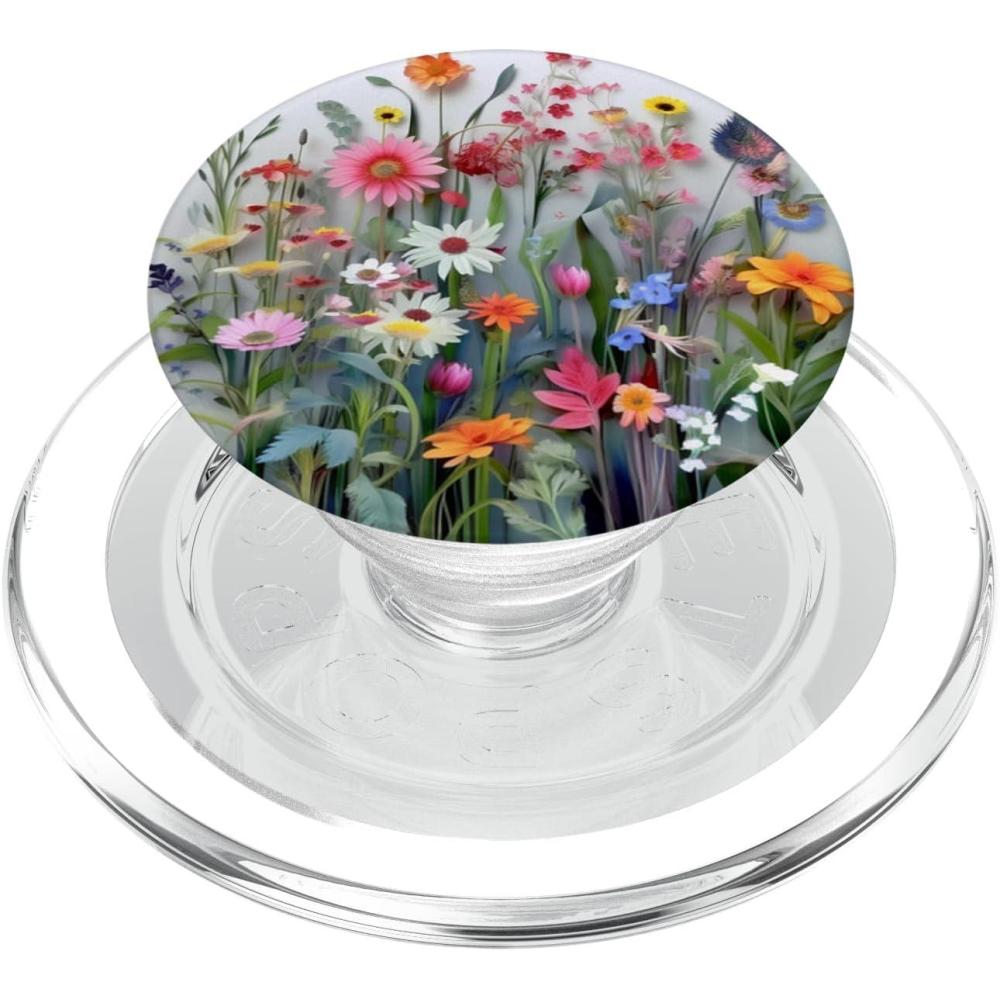 imageFlower Bouquet Floral Pattern PopSockets PopGrip for MagSafeMagnetic PopGrip