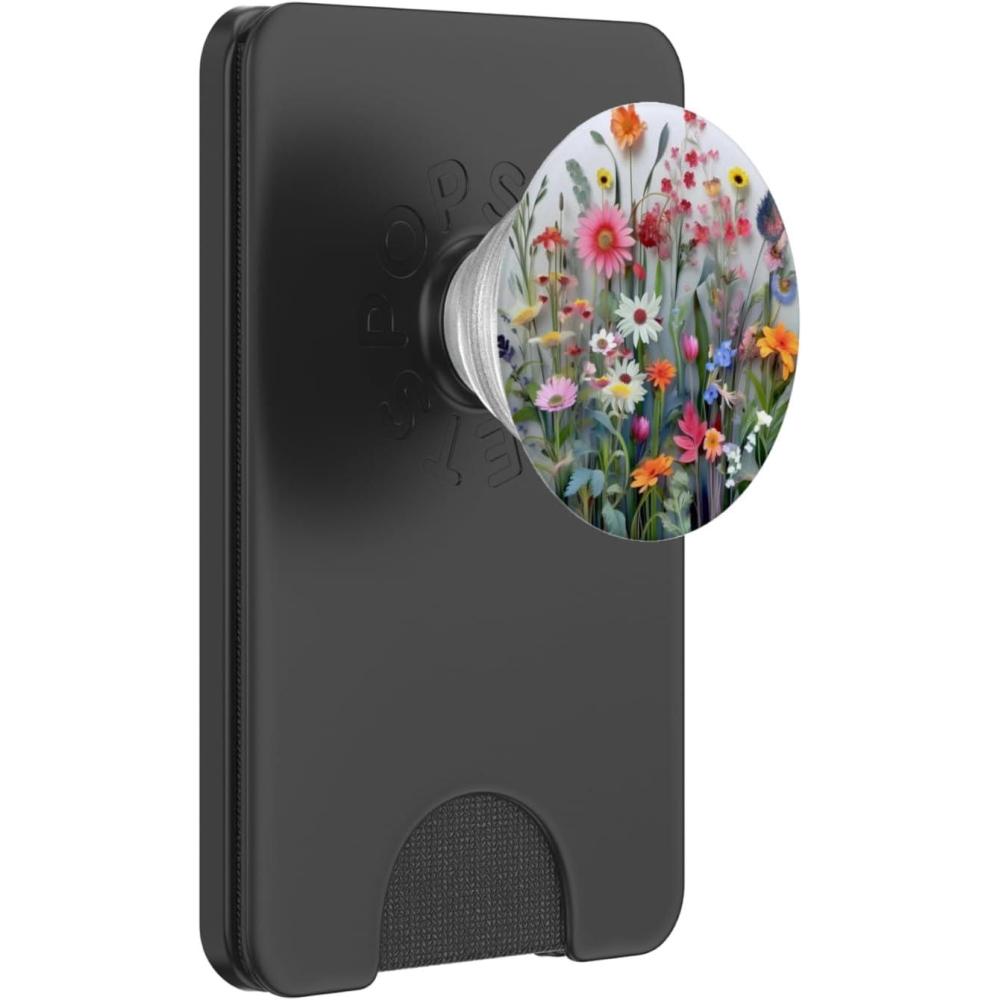 imageFlower Bouquet Floral Pattern PopSockets PopGrip for MagSafeMagnetic PopWallet