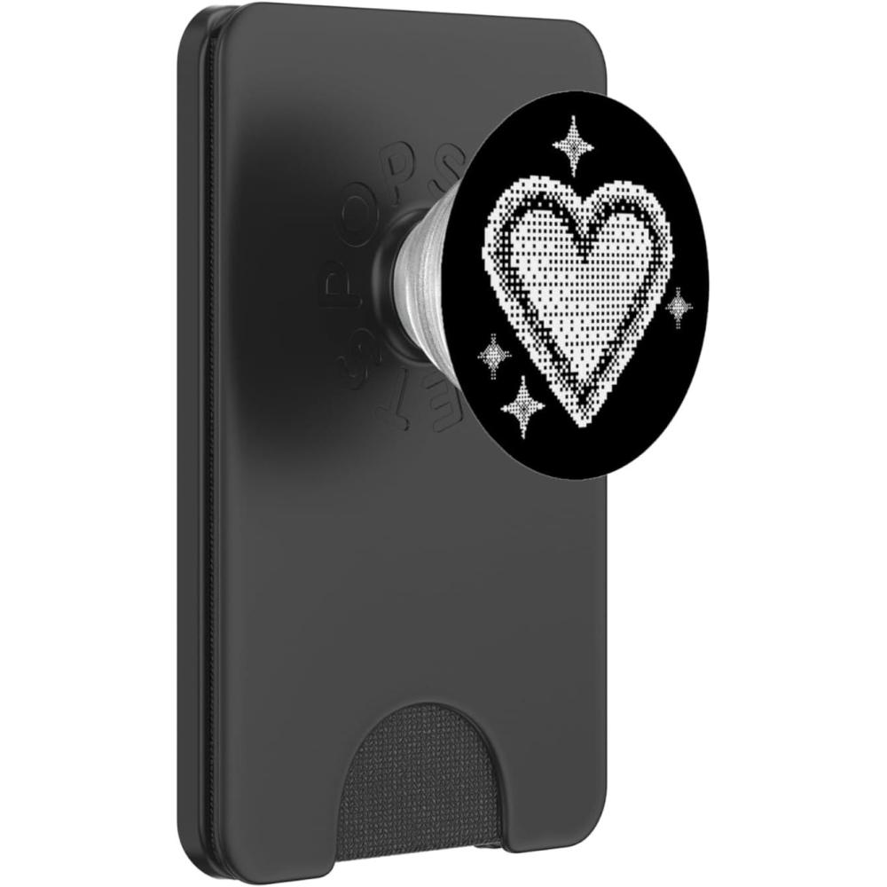 imagePopSockets Phone Grip  Heart PopSocket  Pixel Heart PopSockets Adhesive PopGripMagnetic PopWallet