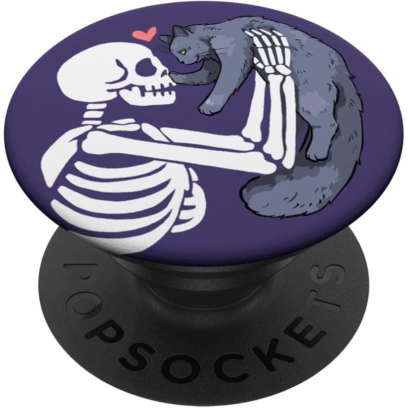 imagePopSockets Skull amp Goth Phone Grip amp Stand  Skeleton amp Cat PopSockets Adhesive PopGripAdhesive PopGrip