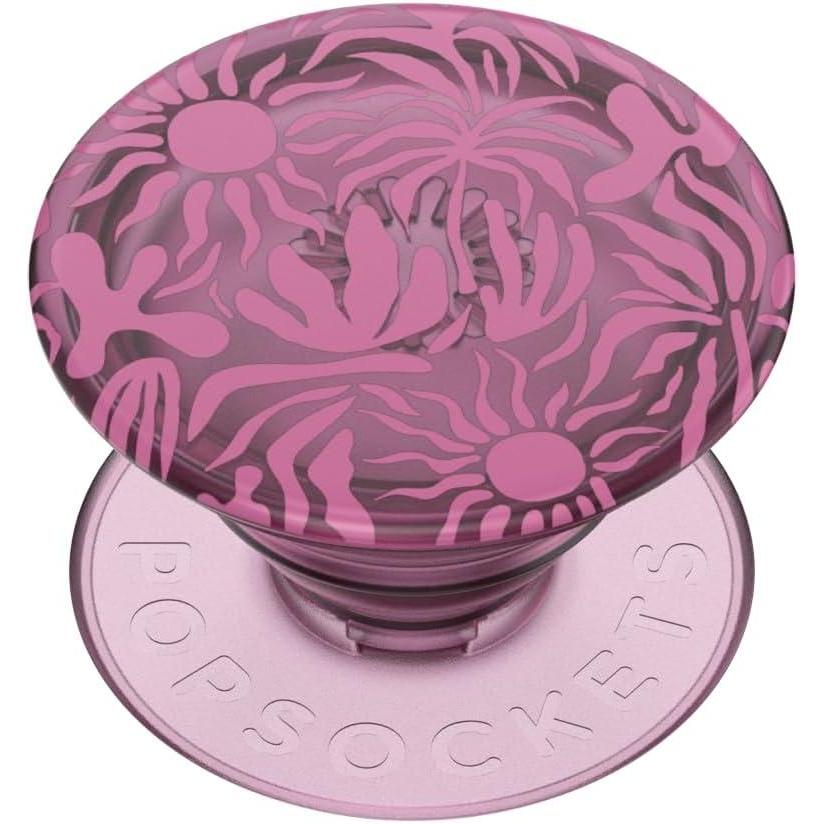 imagePopSockets Translucent Phone Grip with Expanding Kickstand PopSockets for Phone Translucent PopGrip  Black DiscoSava Sava Palms