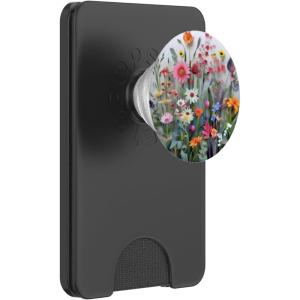 Flower Bouquet Floral Pattern PopSockets PopGrip for MagSafe(Magnetic PopWallet)