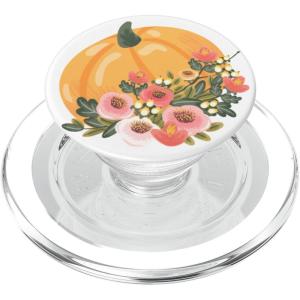 PopSockets Fall Phone Grip & Stand – Floral Pumpkin PopSockets Adhesive PopGrip(Magnetic PopGrip)