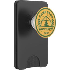 PopSockets Phone Grip – Funny PopSocket – Camp Stop PopSockets Adhesive PopGrip(Magnetic PopWallet)