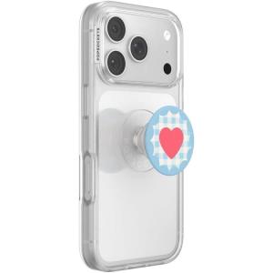 PopSockets Swappable PopTop for Phone Grips, Compatible with Adhesive or MagSafe Bases – Gingham Heart