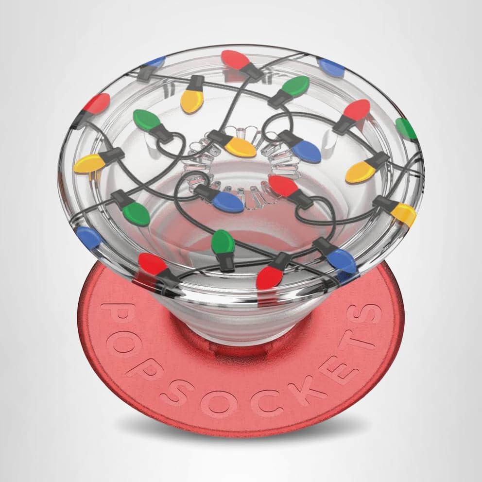 imagePopSockets Phone Grip with Expanding Kickstand Adhesive Grip Tidepool Snowglobe WonderlandCorgi Christmas