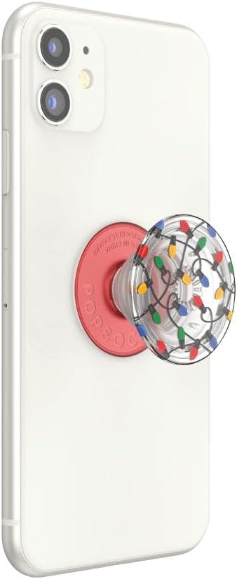 imagePopSockets Phone Grip with Expanding Kickstand Adhesive Grip Tidepool Snowglobe WonderlandCorgi Christmas