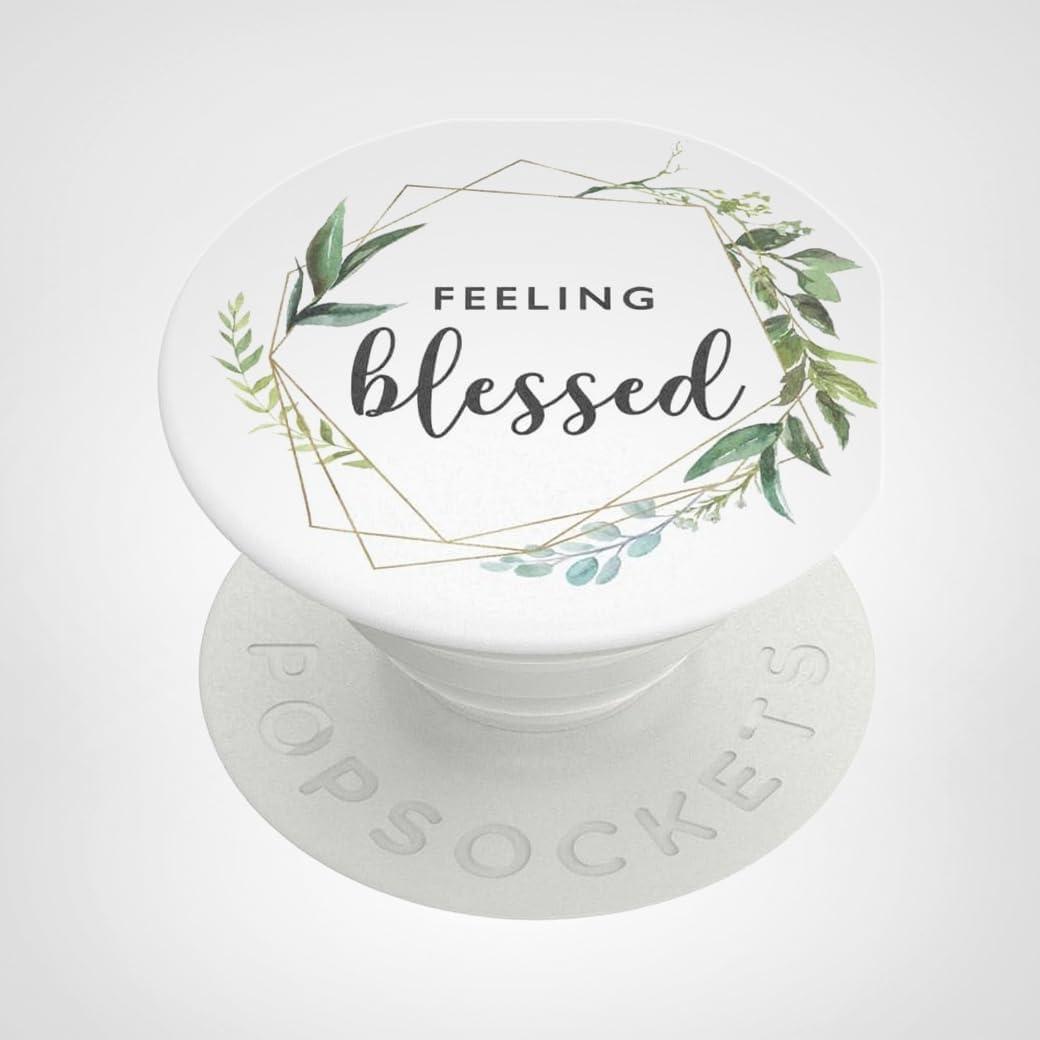 imagePopSockets Phone Grip with Expanding Kickstand Adhesive Grip Tidepool Snowglobe WonderlandHappy Hanukkah