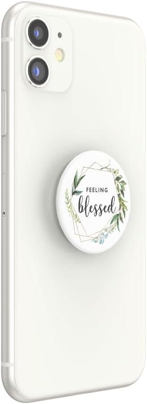 imagePopSockets Phone Grip with Expanding Kickstand Adhesive Grip Tidepool Snowglobe WonderlandHappy Hanukkah