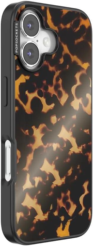 imagePopSockets iPhone 17 Case Compatible with MagSafe Phone Case for iPhone 17 Wireless Charging Compatible Case Only Tortoiseshell