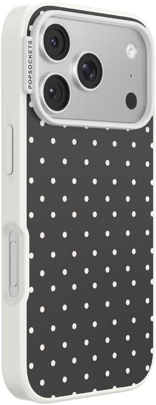 imagePopSockets iPhone 17 Pro Case Compatible with MagSafe Phone Case for iPhone 17 Pro Wireless Charging Compatible Case Only Licorice Dot