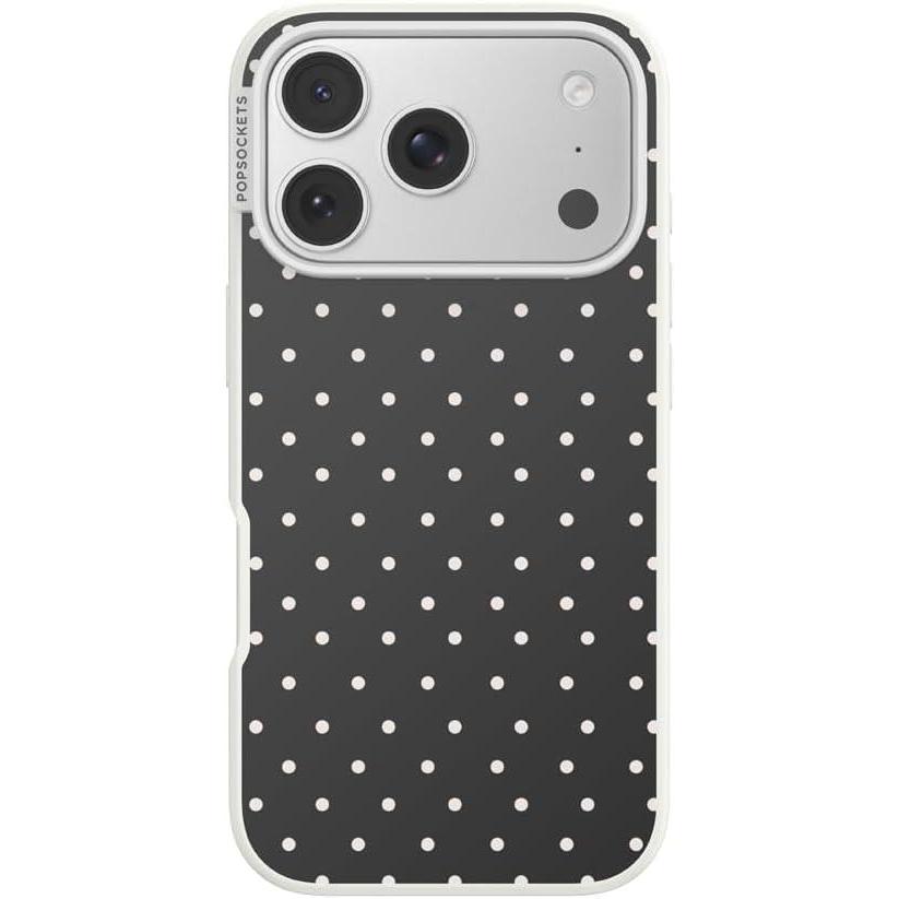 imagePopSockets iPhone 17 Pro Case Compatible with MagSafe Phone Case for iPhone 17 Pro Wireless Charging Compatible Case Only Licorice Dot