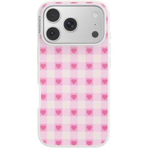 PopSockets iPhone 17 Pro Case Compatible with MagSafe, Phone Case for iPhone 17 Pro, Wireless Charging Compatible, Case Only – Blush Gingham
