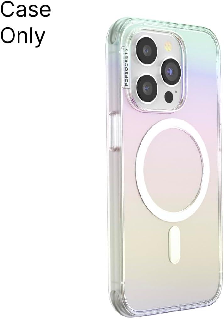 imagePopSockets iPhone 17 Phone Case Compatible with MagSafe for iPhone 17 Wireless Charging Compatible Case Only GinghamShimmer