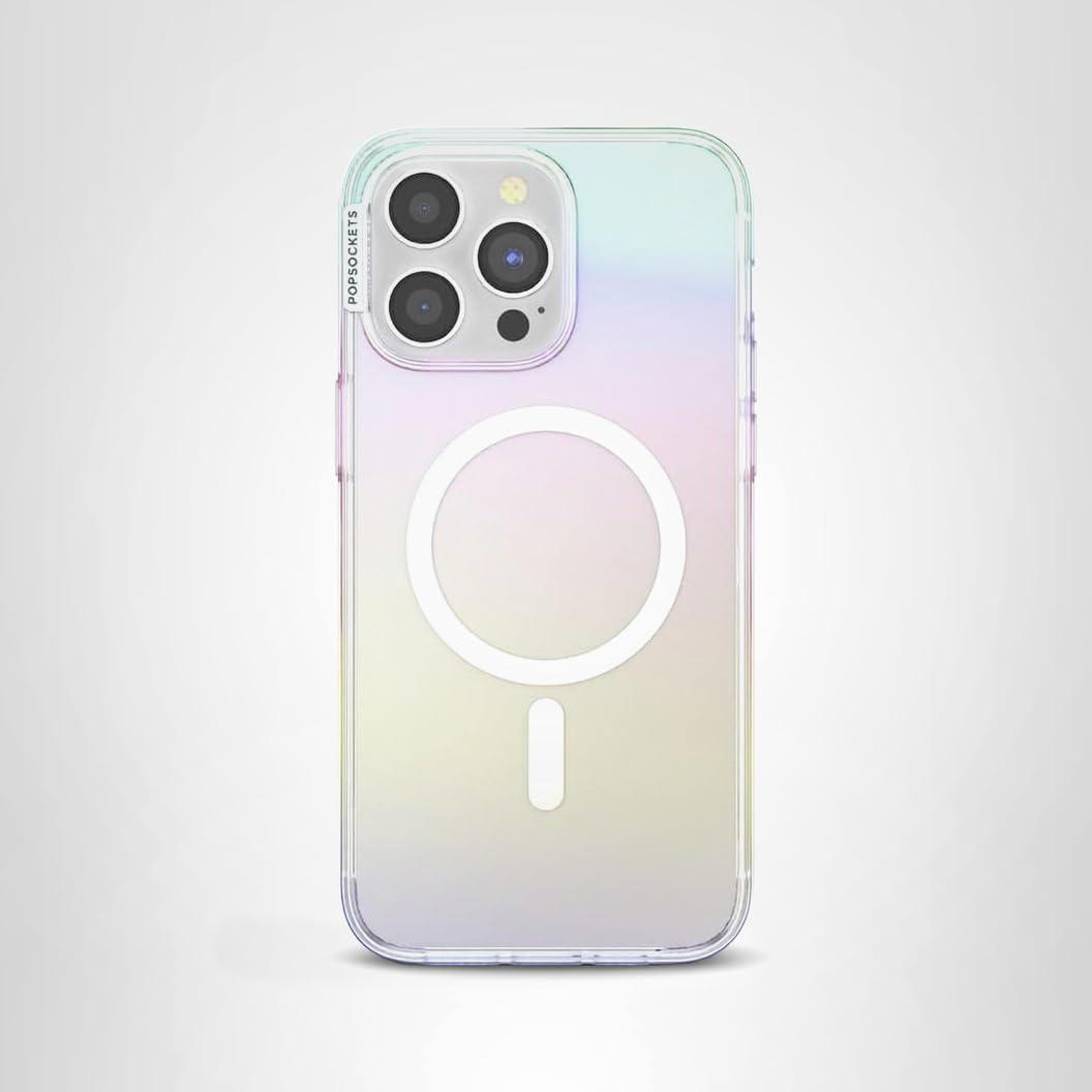 imagePopSockets iPhone 17 Phone Case Compatible with MagSafe for iPhone 17 Wireless Charging Compatible Case Only GinghamShimmer