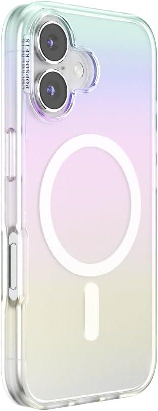 imagePopSockets iPhone 17 Phone Case Compatible with MagSafe for iPhone 17 Wireless Charging Compatible Case Only GinghamShimmer