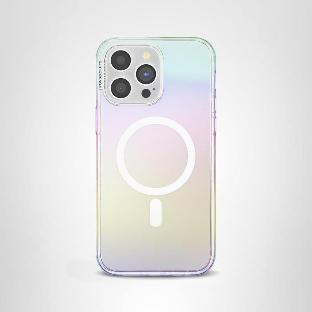 imagePopSockets iPhone 17 Phone Case Compatible with MagSafe for iPhone 17 Wireless Charging Compatible Case Only GinghamShimmer