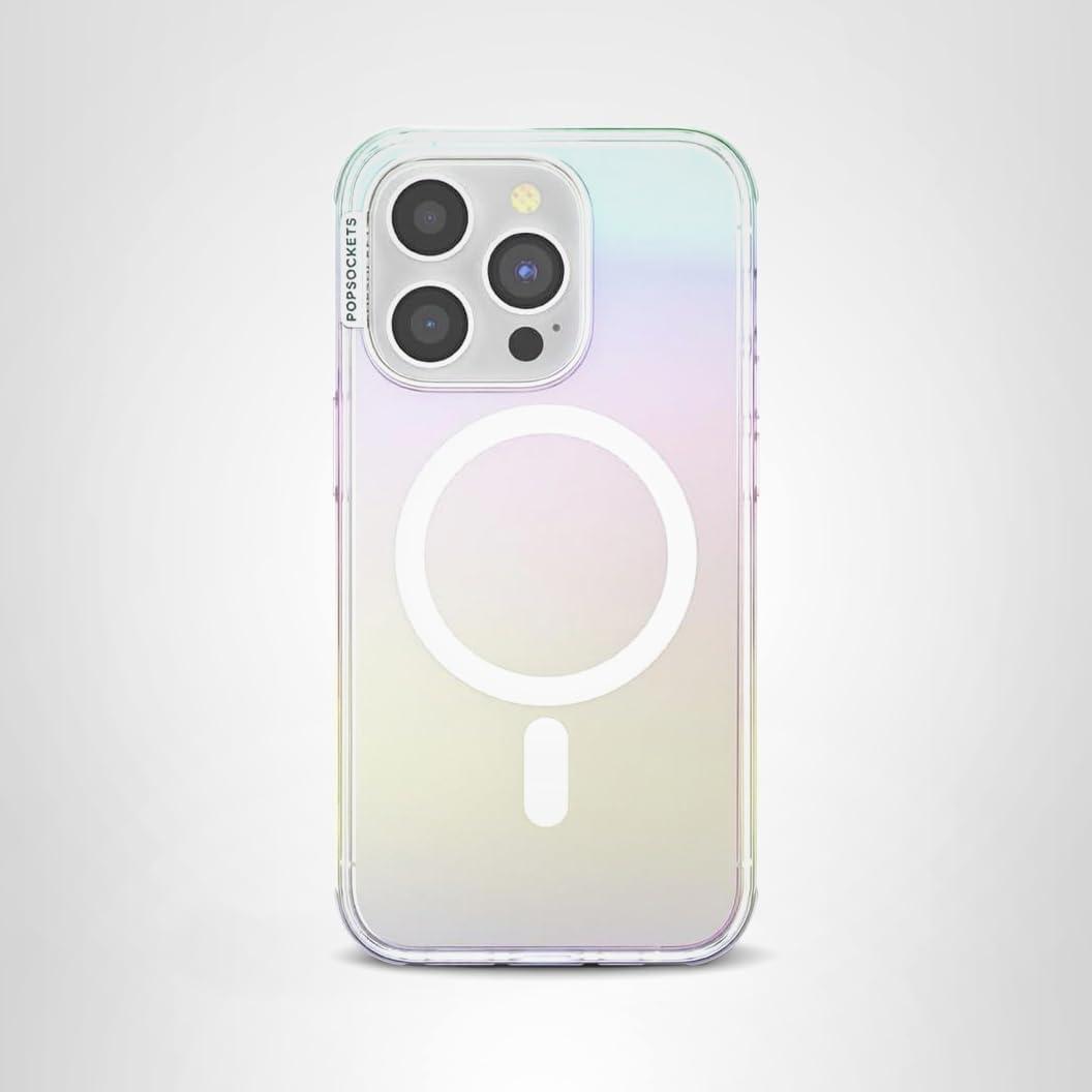 imagePopSockets iPhone 17 Phone Case Compatible with MagSafe for iPhone 17 Wireless Charging Compatible Case Only GinghamShimmer