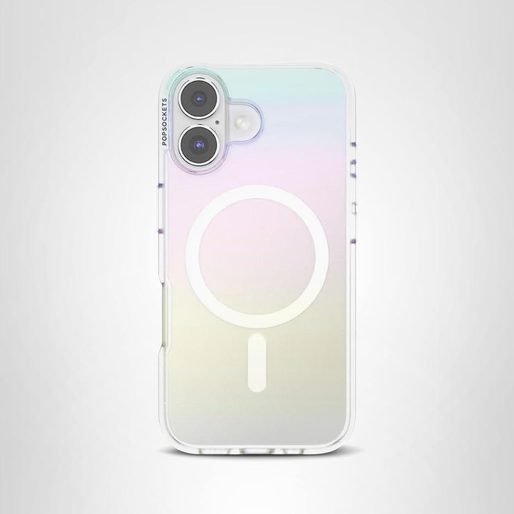 imagePopSockets iPhone 17 Phone Case Compatible with MagSafe for iPhone 17 Wireless Charging Compatible Case Only GinghamShimmer